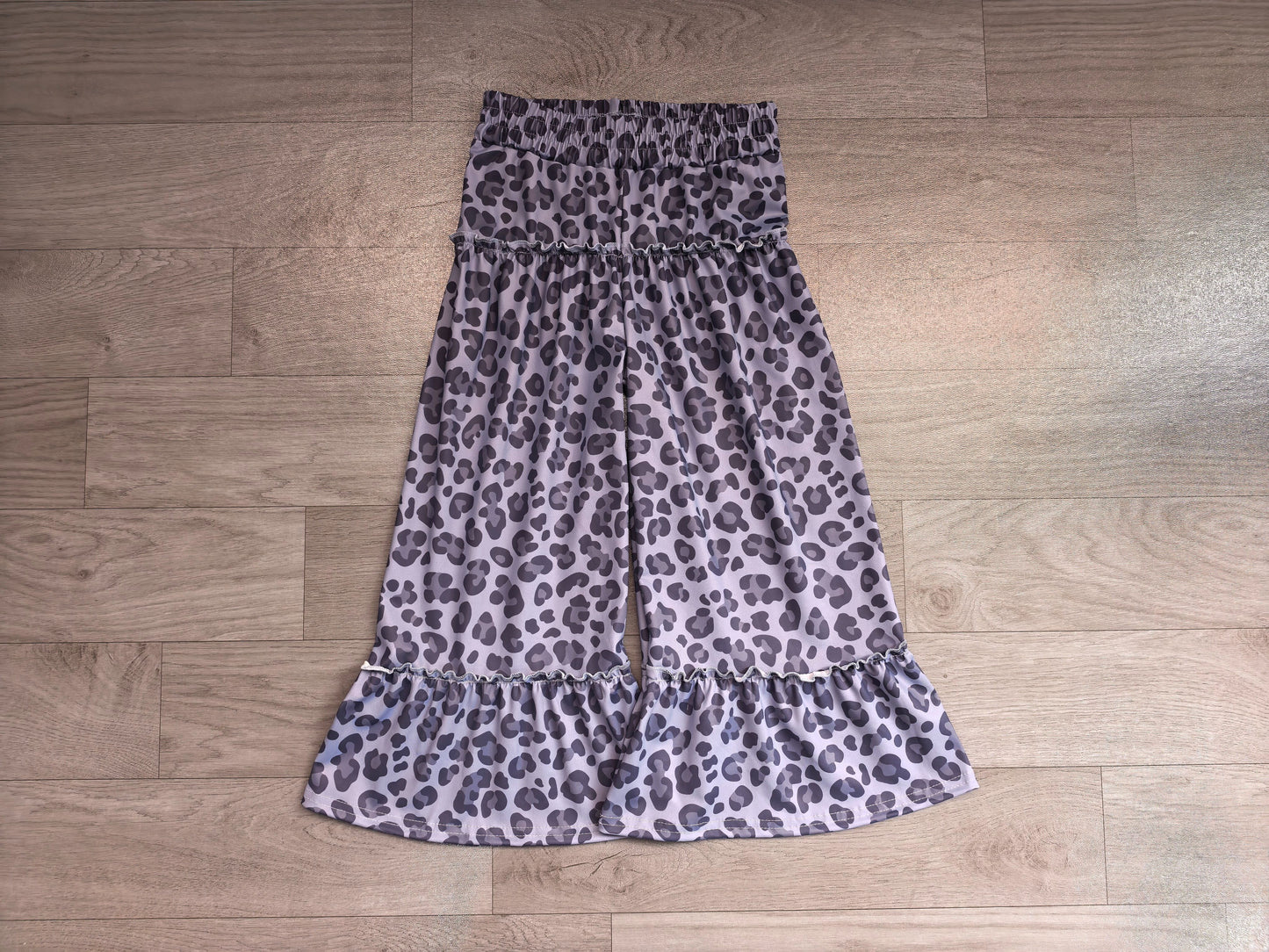 ( No moq ) Baby Girls Kids Black Camo Ruffle Pants Bottoms Clothes