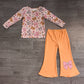 Baby Girls Kids Long Sleeves Bows Shirt Bell Pants Halloween Set Clothes RTS