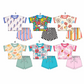 Baby Boy Girl Dinosaurs Flower Shirt Shorts Sibling Set ( Moq 5 Each Style ) 2.24