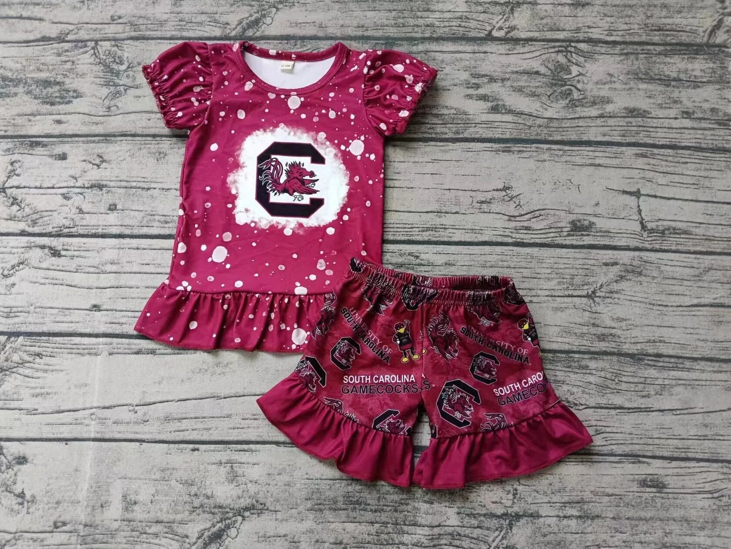 Moq 5 Baby Girl Short Sleeves Shirt Shorts Team Set