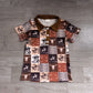 ( No moq ) Preorder Baby Boys Short Sleeves Cowboy Boots Western Buttons Pullover Shirt