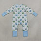 Baby Boy Long Sleeves Pumpkins Baskets Halloween Zipper Romper RTS