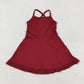 Sibling Baby Girls Kids Sleeveless Yoga Active Shorts Knee Length Dresses RTS