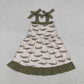 Baby Girls Kids Straps Crocodiles Ruffle Knee Length Dress RTS