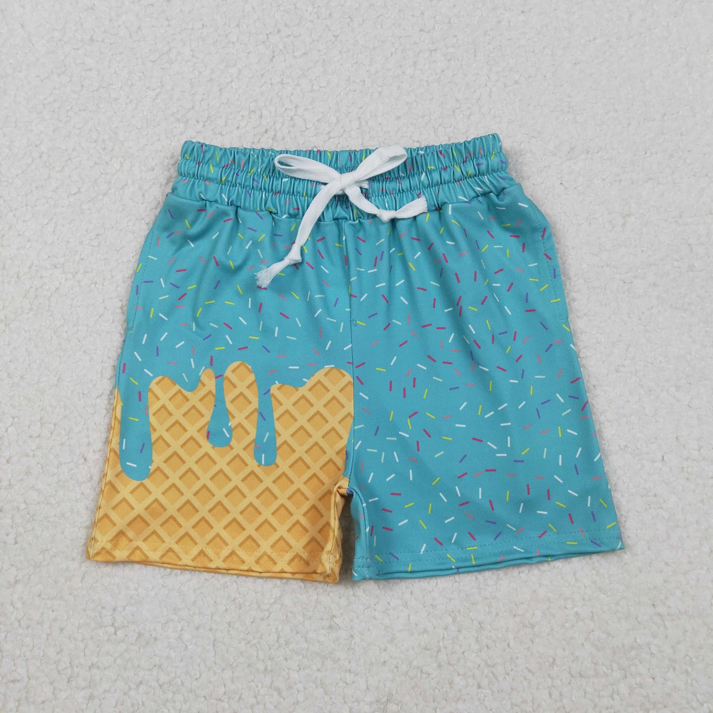 Baby Boy Toddler Sprinkles Drips Summer Green Bottom Shorts RTS