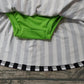 Baby Girl Short Sleeves Black Shirt Stripes Shorts Skirt Outfit