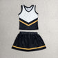 Baby Girls Kids Sleeveless Vest Black Skirt Shorts Set Yoga Active Team Clothes RTS