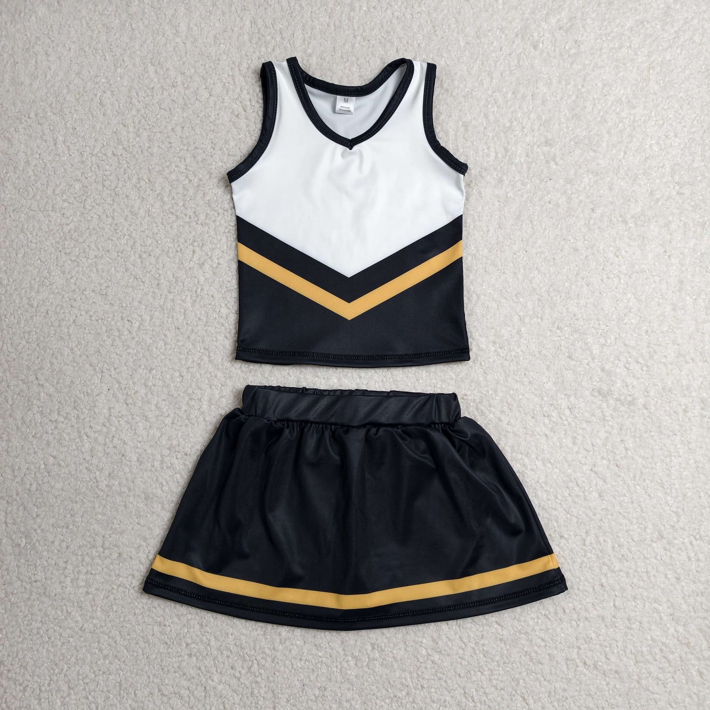 Baby Girls Kids Sleeveless Vest Black Skirt Shorts Set Yoga Active Team Clothes RTS