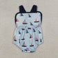 Baby Boys Kids Sleeveless Boats Blue Bubble Romper RTS