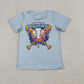 Baby Boys Kids Short Sleeves Baseball Blue Tee Shirt Tops RTS