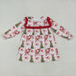 Baby Girl Long Sleeves Santa Trees Christmas Knee Length Dress RTS
