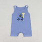 Baby Boy Embroidery Construction Line Man Sibling Romper Set