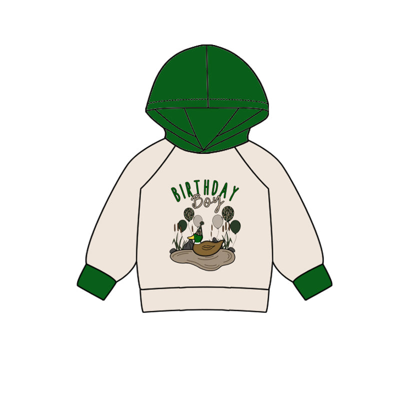 Baby Boy Long Sleeves Birthday Ducks Hunting Hoodie Shirt Moq 5