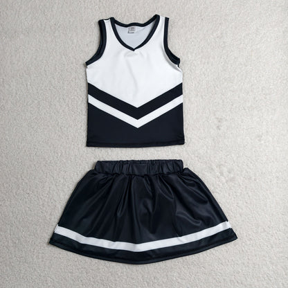 Sibling Baby Girls Kids Cheer Tops Skirts Shorts Team Sets Yoga Active Clothes RTS