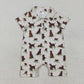 Baby Boy Short Sleeves Dogs Buttons Summer Romper RTS
