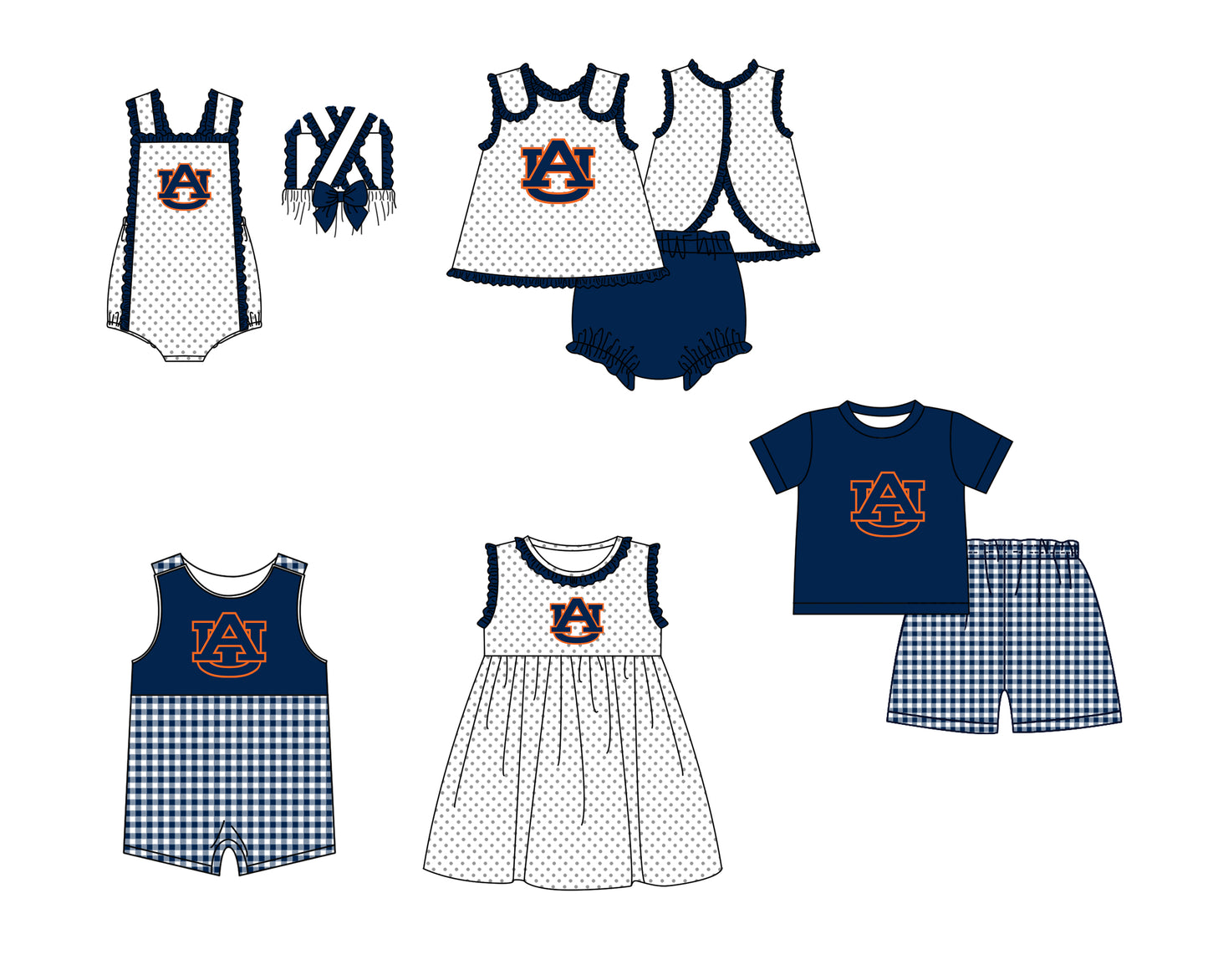 ( Moq 5 ) Baby Girls Toddler AU Dots Tops Navy Bummie Shorts Team Set