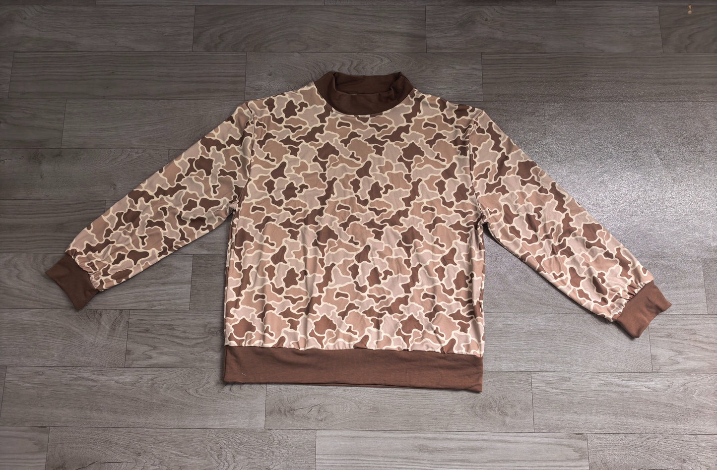 ( No moq ) Preorder Adult Women Long Sleeves Camo Print Shirt Tops Pullover Clothes