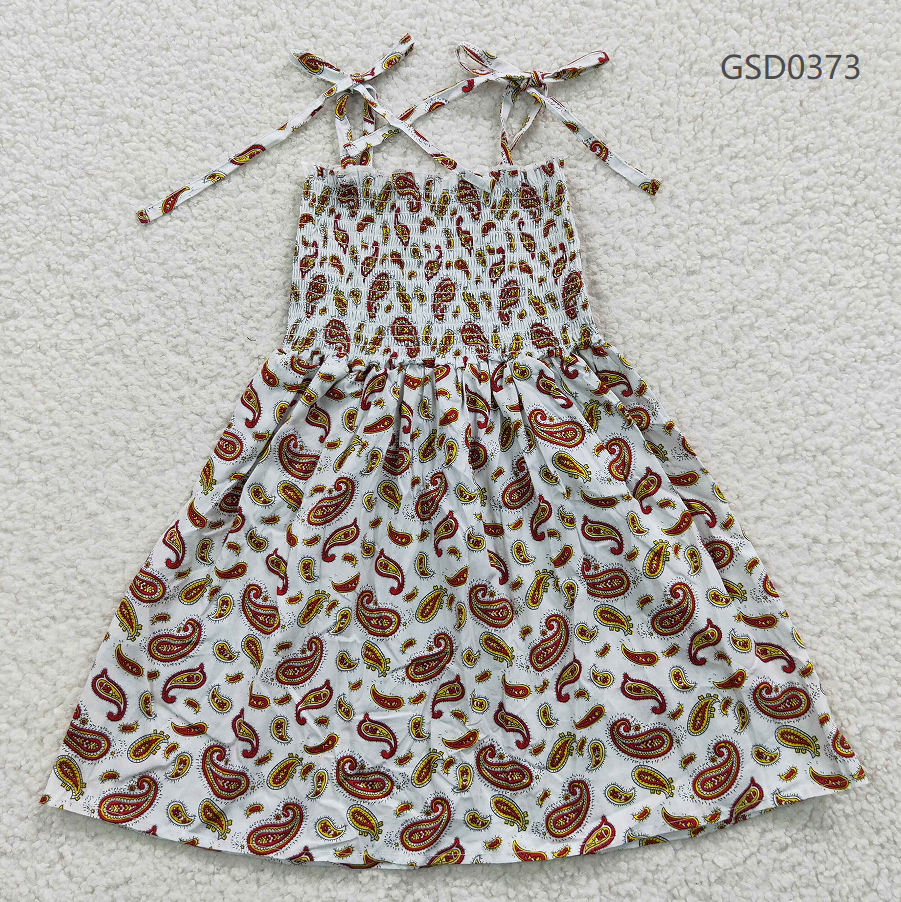 Promotion Baby Girl Summer Halter Sleeveless Elastic Smocked Floral Dress RTS