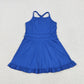 Sibling Baby Girls Kids Sleeveless Yoga Active Shorts Knee Length Dresses RTS