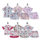 Baby Girl Singer Sibling Buttons Shirts Shorts Pajamas Set