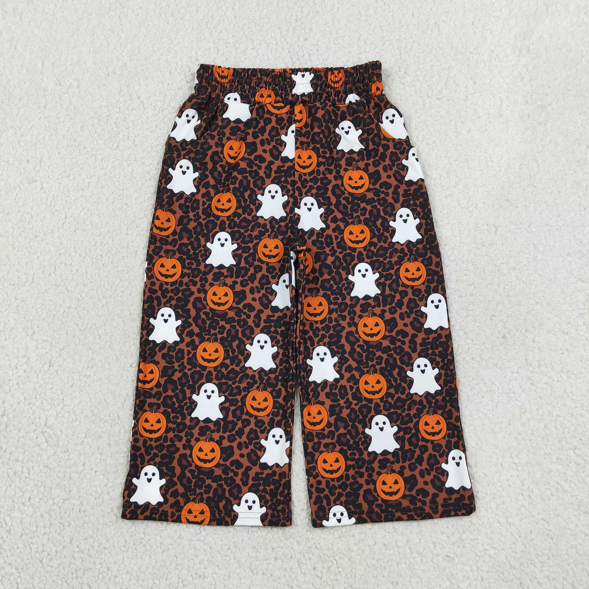 Baby Girls Kids Halloween Ghosts Pumpkins Leopard Pants Bottoms Clothes RTS