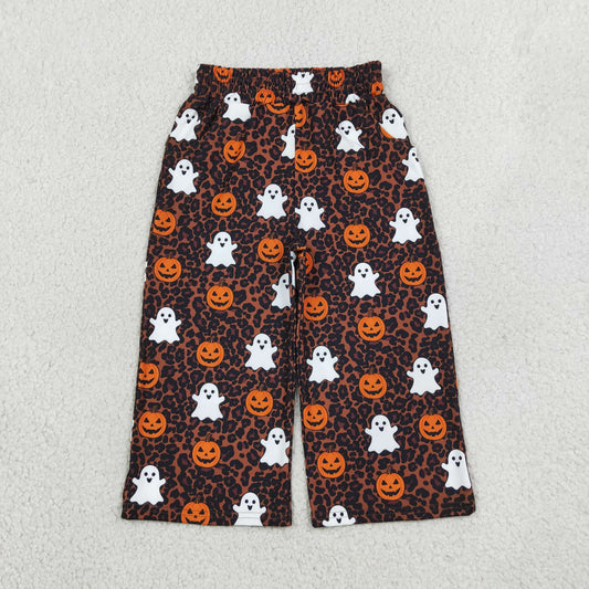 Baby Girls Kids Halloween Ghosts Pumpkins Leopard Pants Bottoms Clothes RTS