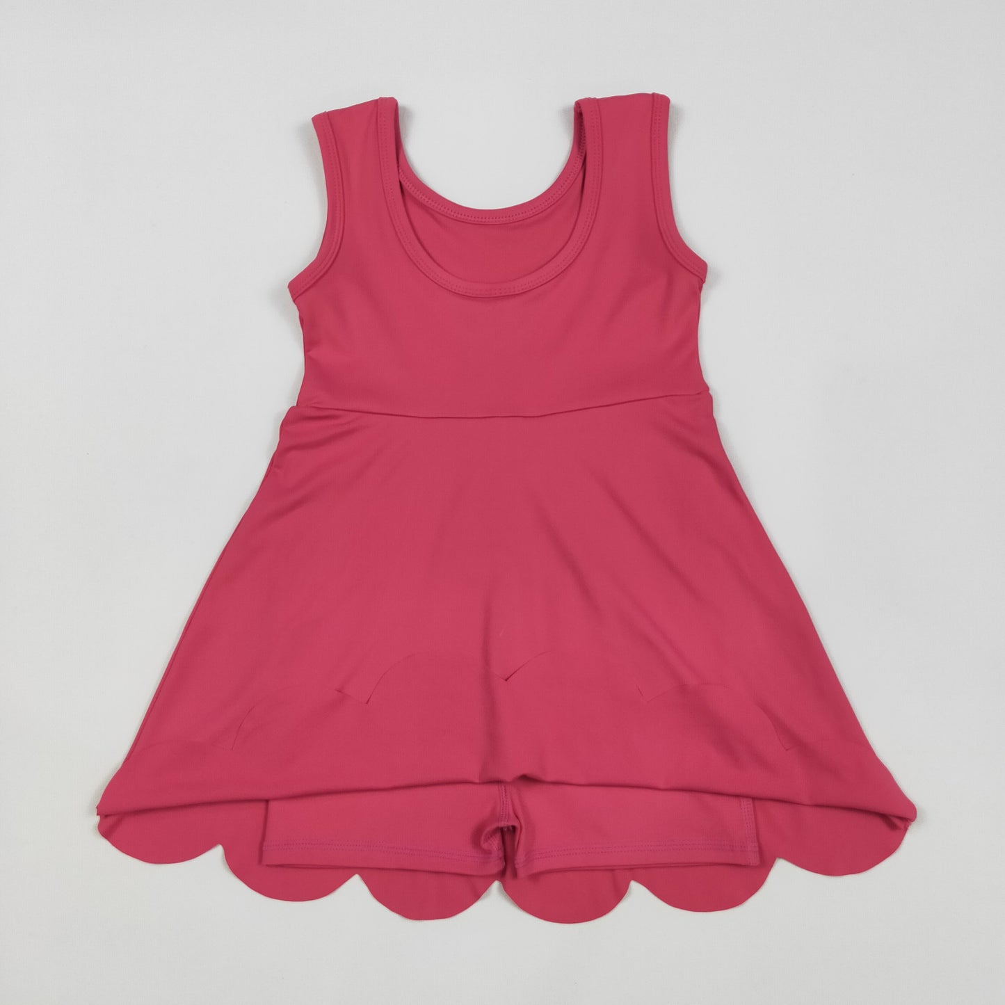 Baby Girl Hot Pink Sleeveless Yoga Active Knee Length Dress RTS