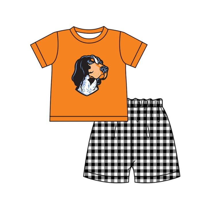 ( Moq 5 Each Style ) Baby Boys Girls Kids Dog Plaid Team Sibling Rompers Dress Sets