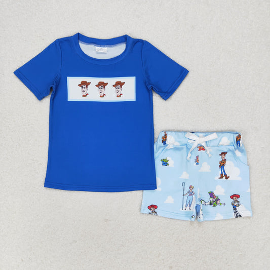 Baby Boy Short Sleeves Blue Shirt Toys Shorts Summer Set