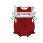 ( Moq 5 Each Style ) Baby Boys Girls Short Sleeves Team Sibling Red Romper Dress Set