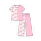 (Moq 5 ) Preorder Baby Girls Kids Short Sleeves Shirts Pants Sets Clothes RTS