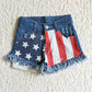 Baby Girls 4th Of July Sibling Sister Denim Shorts