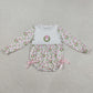 Baby Girl Long Sleeves Pink Bows Holly Christmas Ruffle Bubble Romper RTS