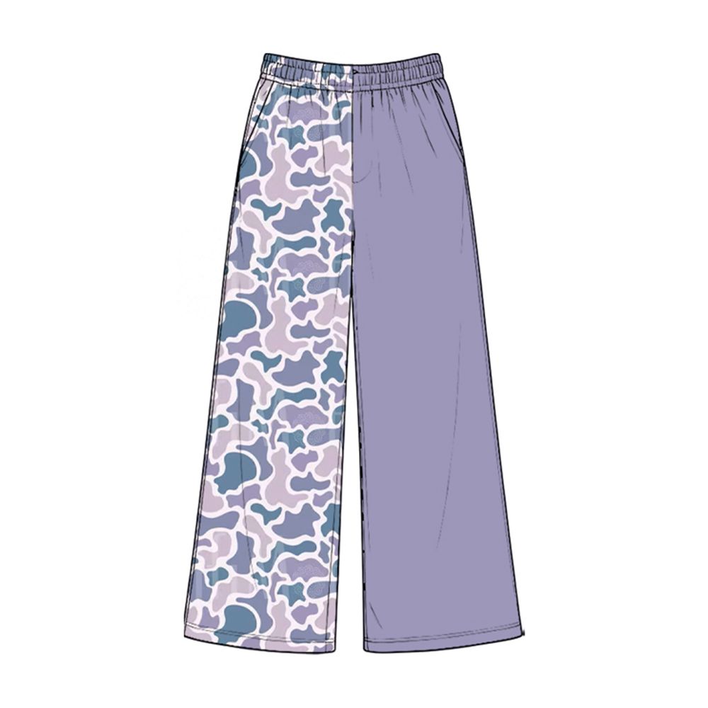 ( Moq 5 ) Baby Girls Kids Pockets Camo Pants Bottoms Lavender Clothes