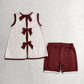 Sibling Baby Boys Girls Sleeveless Western Boots Rompers Set Summer Clothes RTS