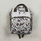 Baby Boys Kids Embroidery Dog Camo Print Zipper Backpack School Bag RTS