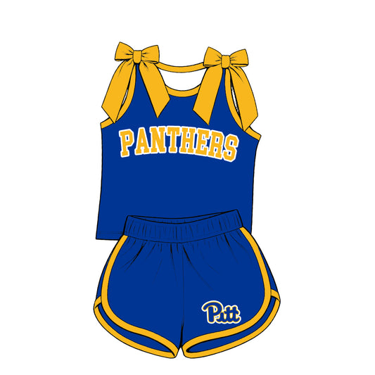 ( Moq 5 ) Sibling Baby Girls Kids Sleeveless Bows Shirt Shorts Team Set Clothes