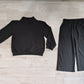 Baby Girl Kids Long Sleeves Black Shirt Pockets Pants Cotton Set Clothes RTS