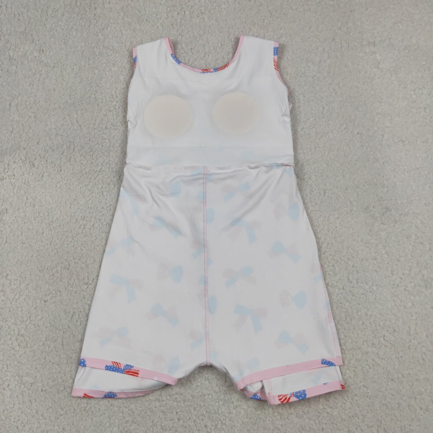 Baby Girls Toddler Bows Flower 4th of July Pink Yoga Shorts Knee Length Dress RTS