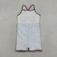 Baby Girls Kids Straps Dogs Camo Print Team Yoga Ruffle Knee Length Dress RTS