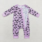 Baby Infant Girls Halloween Bats Zip Bamboo Sleepers Romper