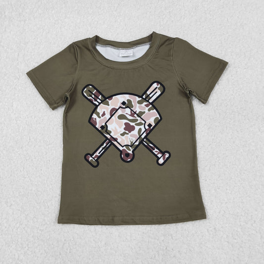 Baby Boys Short Sleeves Baseball Team T-shirt Camo Tee RTS