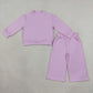 Sibling Baby Girl Kids Long Sleeves Shirts Pockets Pants Cotton Sets Clothes RTS