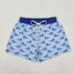 Baby Boy Fish Blue Stripes Swim Trunks Shorts