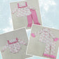 Baby Girl Long Sleeves Santa Christmas Sibling Pink Ruffle Romper Set Fur Pajamas RTS
