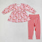 Baby Girl Long Sleeves Christmas Gingerbread Tunic Stripes Pants Set