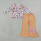 Baby Girls Kids Long Sleeves Bows Shirt Bell Pants Halloween Set Clothes RTS