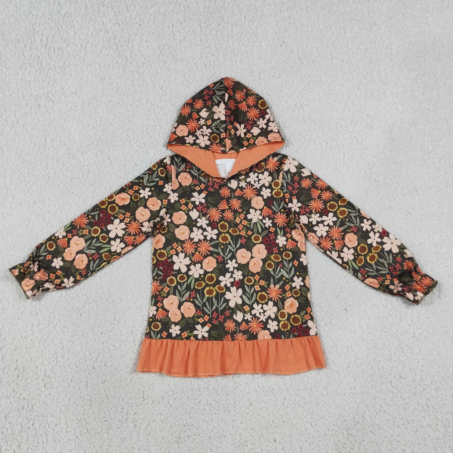 Baby Girls Kids Long Sleeves Flower Hoodie Ruffle Shirt Fall Tops Clothes RTS