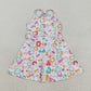 Baby Girl Sleeveless Colorful Leopard Knee Length Yoga Active Dress RTS