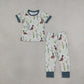 Baby Boy Short Sleeves Ducks Shirt Pants Pajamas Clothes Set RTS